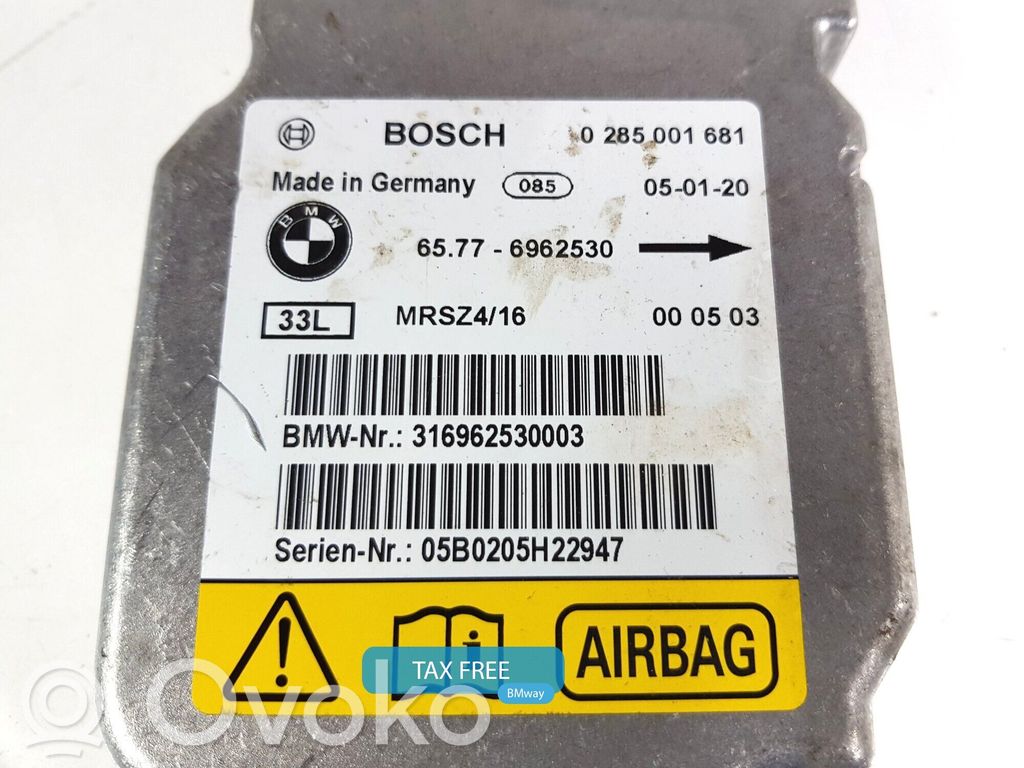 Unidad de control/módulo del Airbag   6962530,6962530,65776962530,4149976,6900727,6912755,6933238,6962530,8386131,9345358