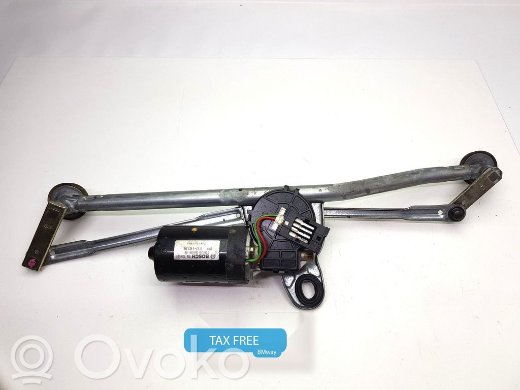 BMW 3 E46 Etupyyhkimen vivusto ja moottori 