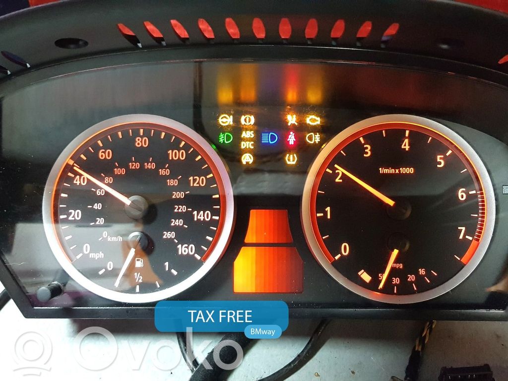 BMW 5 E60 E61 Spidometrs (instrumentu panelī) 