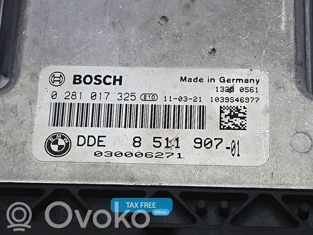 BMW 5 F10 F11 Komputer / Sterownik ECU i komplet kluczy 