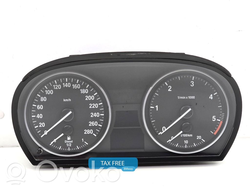 BMW 3 E90 E91 Geschwindigkeitsmesser Cockpit 