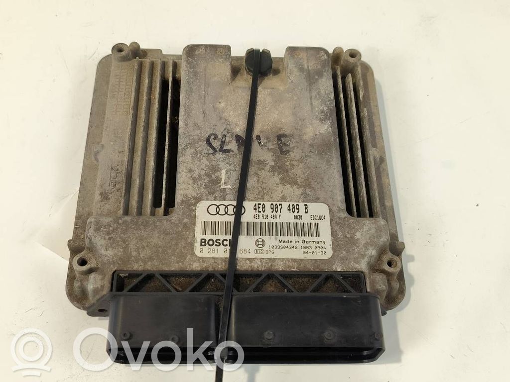 Sterownik / Moduł ECU   4E0907409B,4E0910409F,0281011684,1039S04342