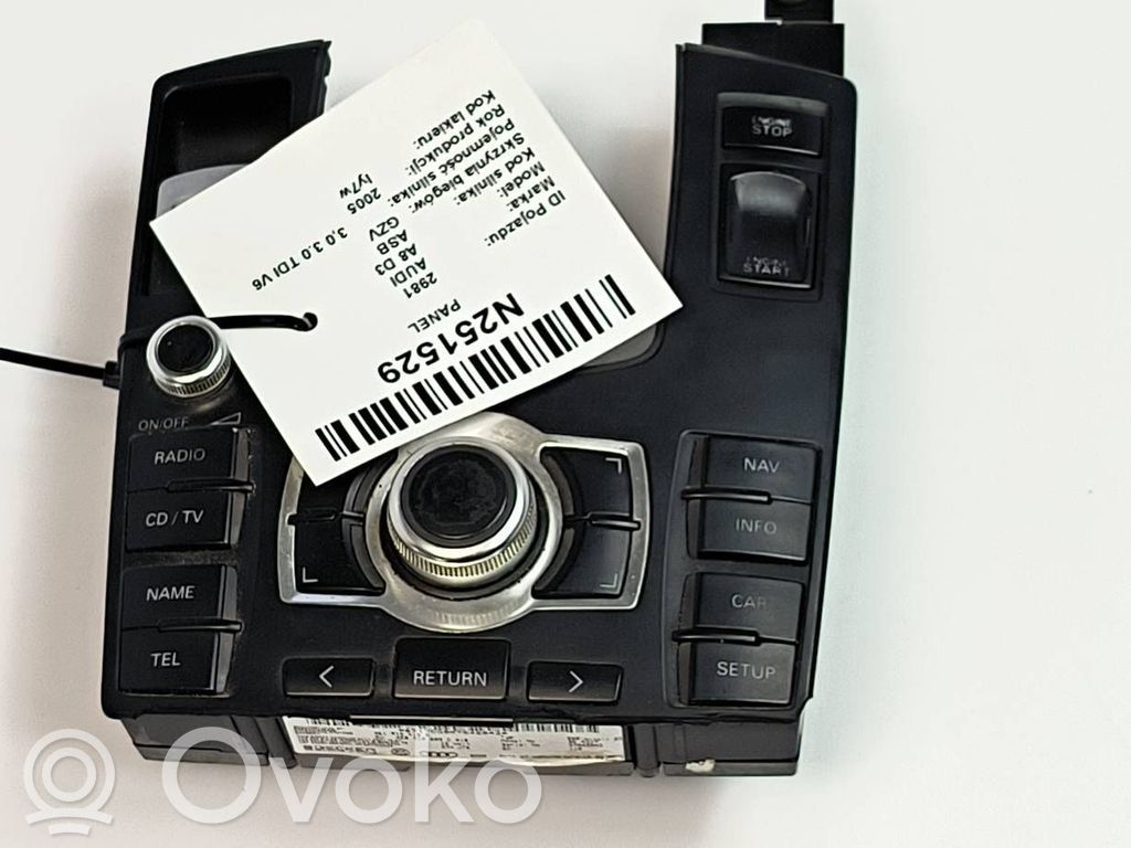 Audi A8 S8 D3 4E Przycisk zapłonu Start / Stop 