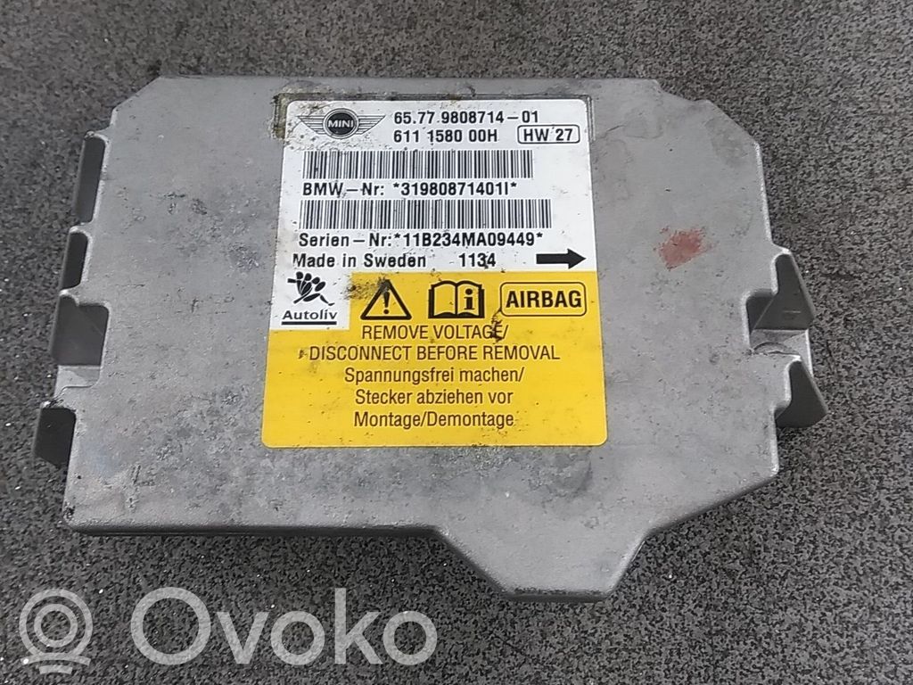 Mini One - Cooper Coupe R56 Sterownik / Moduł Airbag 