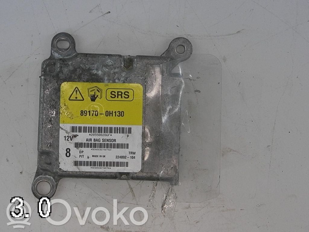 Toyota Aygo AB40 Airbag control unit/module 