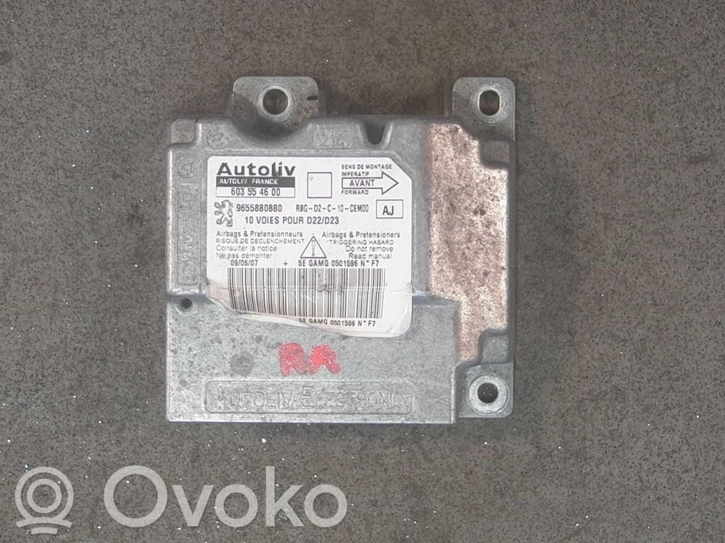 Unidad de control/módulo del Airbag   9655880880