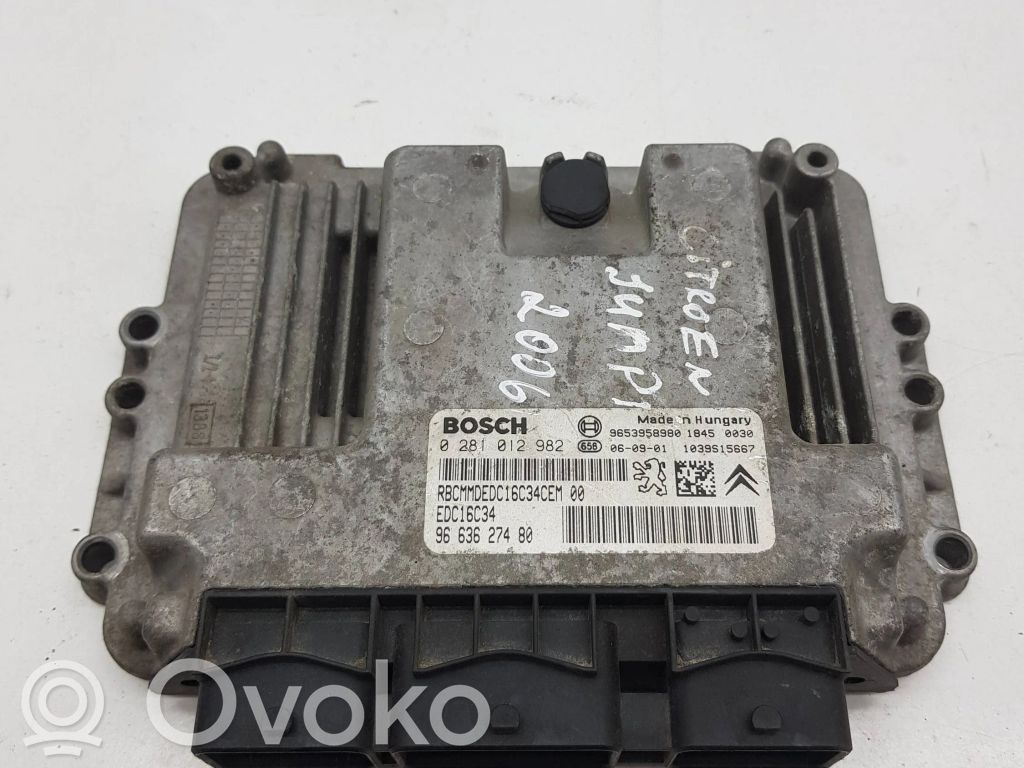 Moottorin ohjainlaite/moduuli   9663627480,9653958980,0281012982