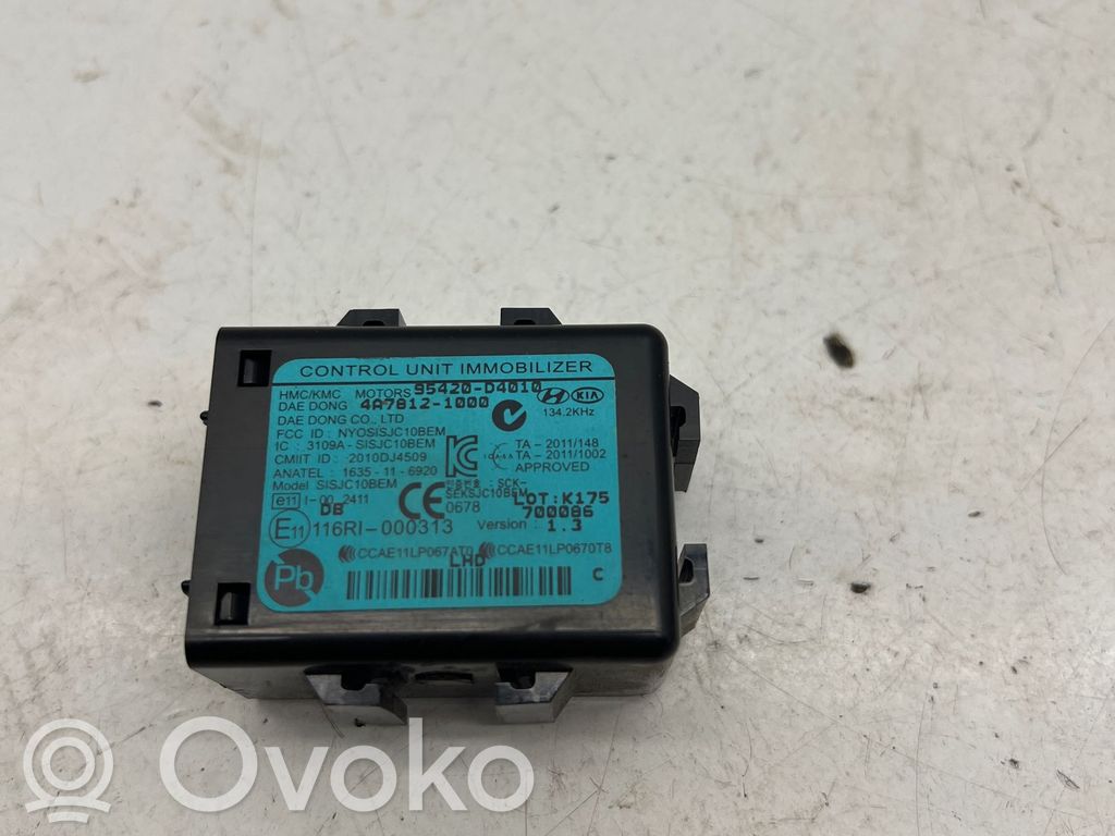 Immobilizer control unit/module   95420D4010,4A78121000,20111148