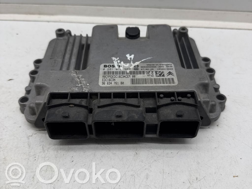 Engine control unit/module   9653958980,0281012980,9663476180