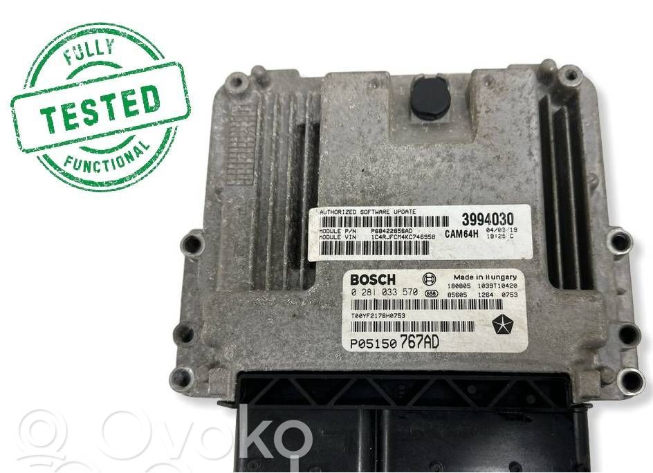 Engine control unit/module   P05150767AD,0281033570,3994030