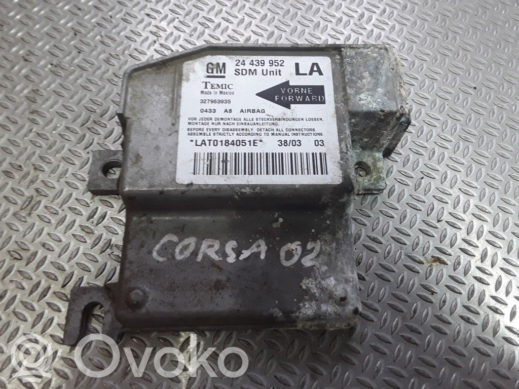 Opel Corsa C Airbag control unit/module 
