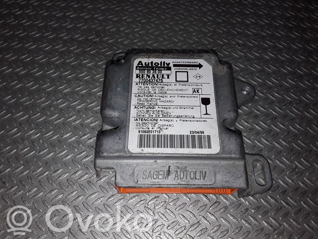 Renault Megane I Module de contrôle airbag 