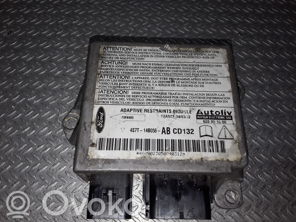 Airbag control unit/module   603951000,4S7T14B056AB