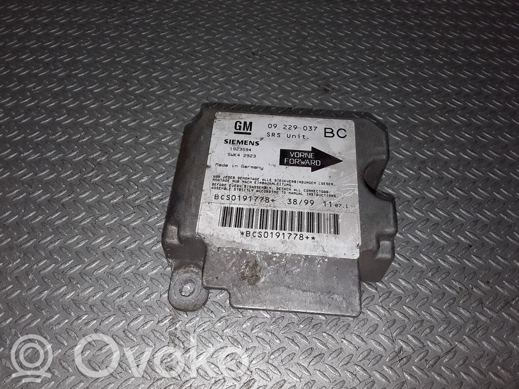 Opel Astra G Airbag control unit/module 