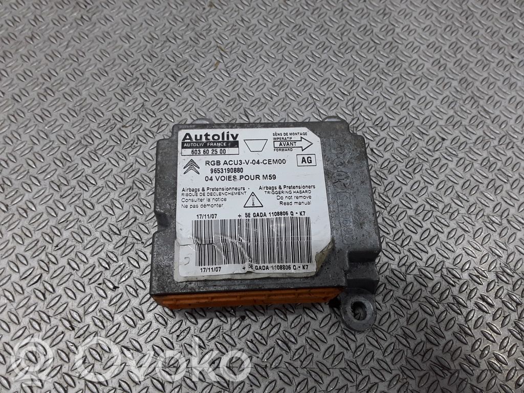 Airbag control unit/module   603602500,9653190880