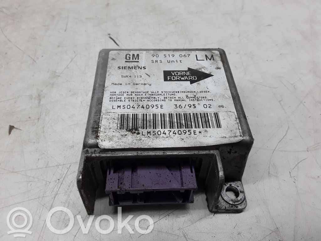 Opel Astra F Unidad de control/módulo del Airbag 