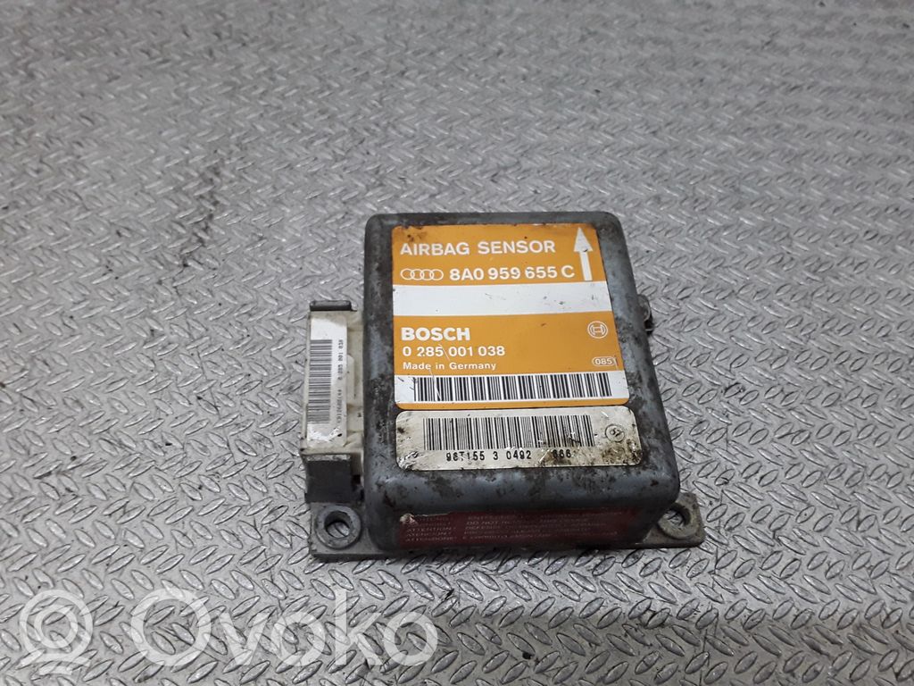 Unidad de control/módulo del Airbag   8A0959655C,0285001038