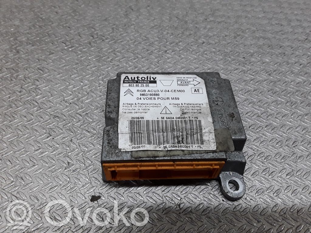 Peugeot Partner Airbag control unit/module 