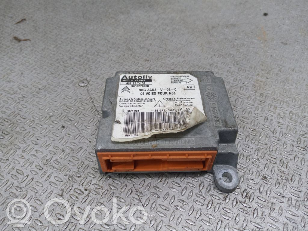 Module de contrôle airbag   9652276980