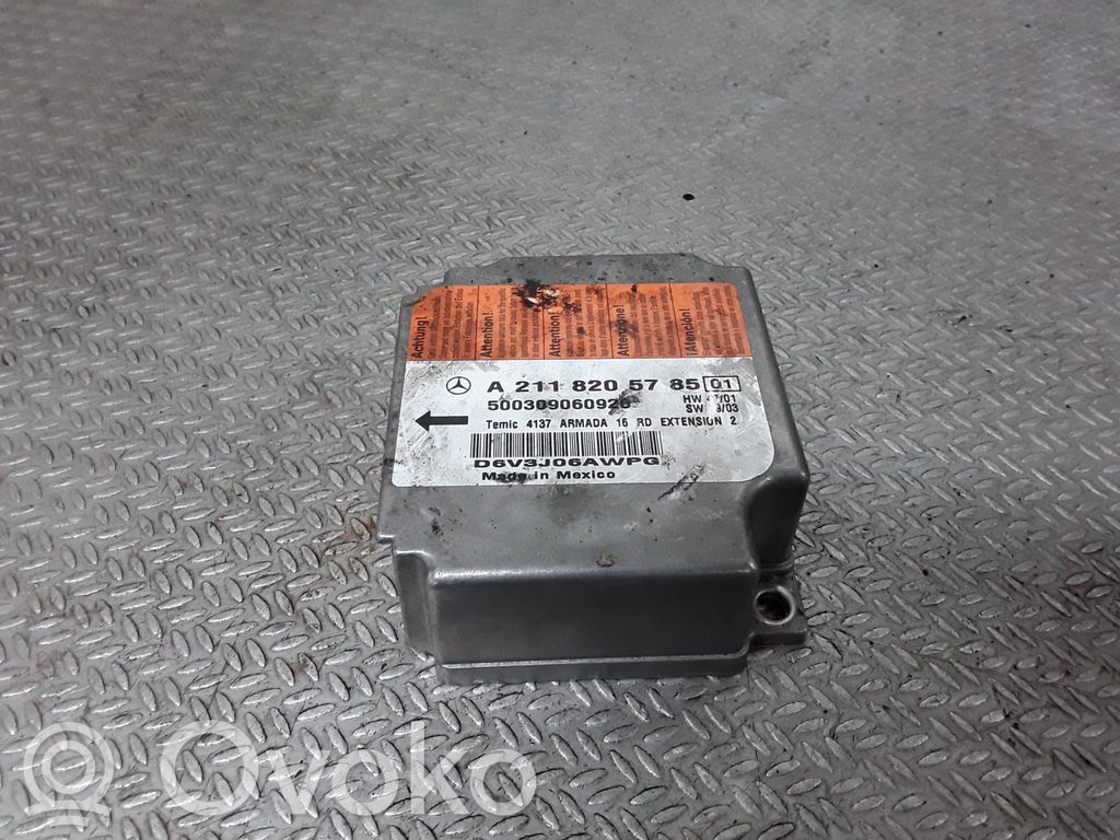 Mercedes-Benz E W211 Module de contrôle airbag