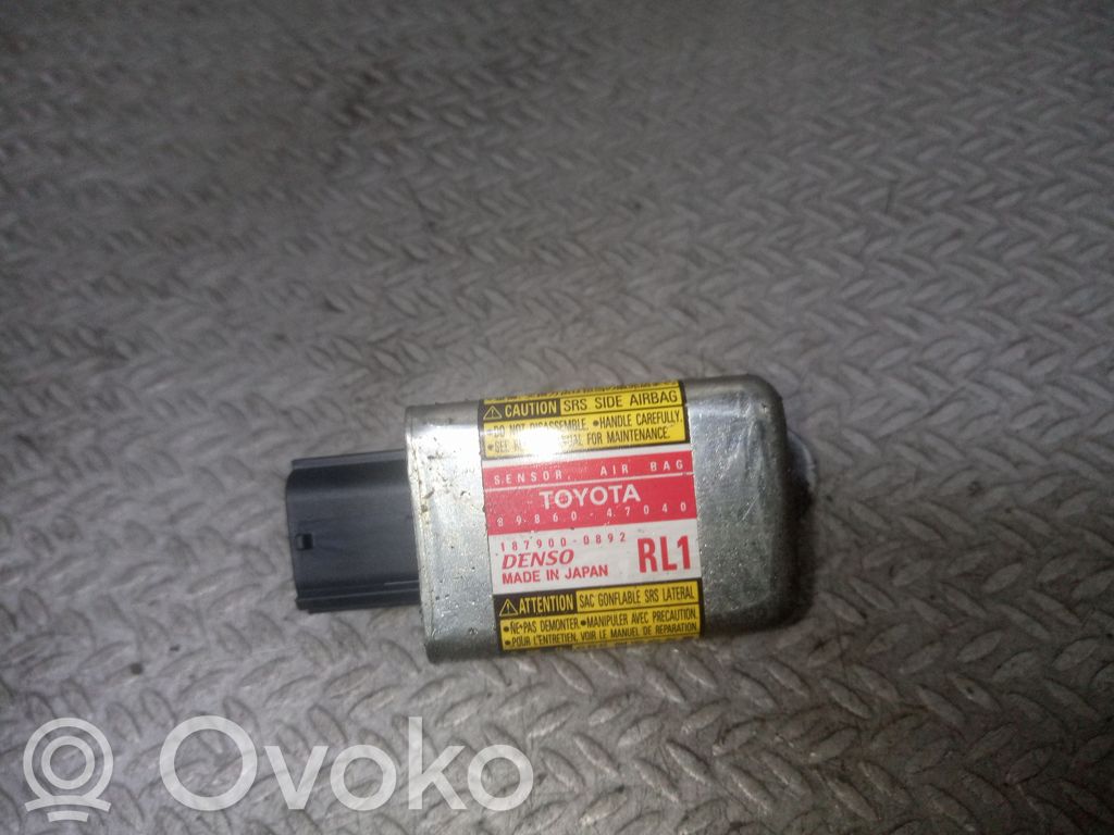 Toyota Prius (XW20) Sensore d’urto/d'impatto apertura airbag 