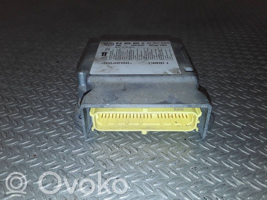 Module de contrôle airbag   1K0909605D,5WK43411,05H022S0600