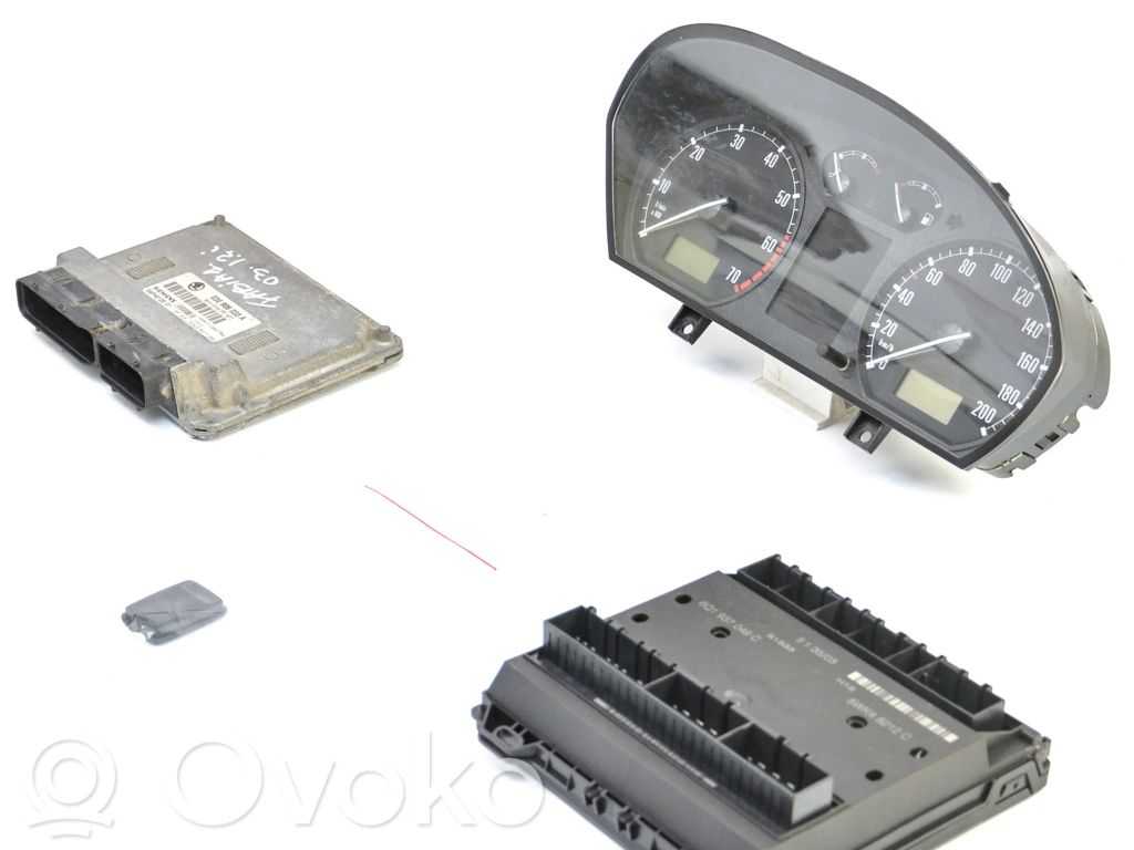 Skoda Fabia Mk1 (6Y) Komputer / Sterownik ECU i komplet kluczy 