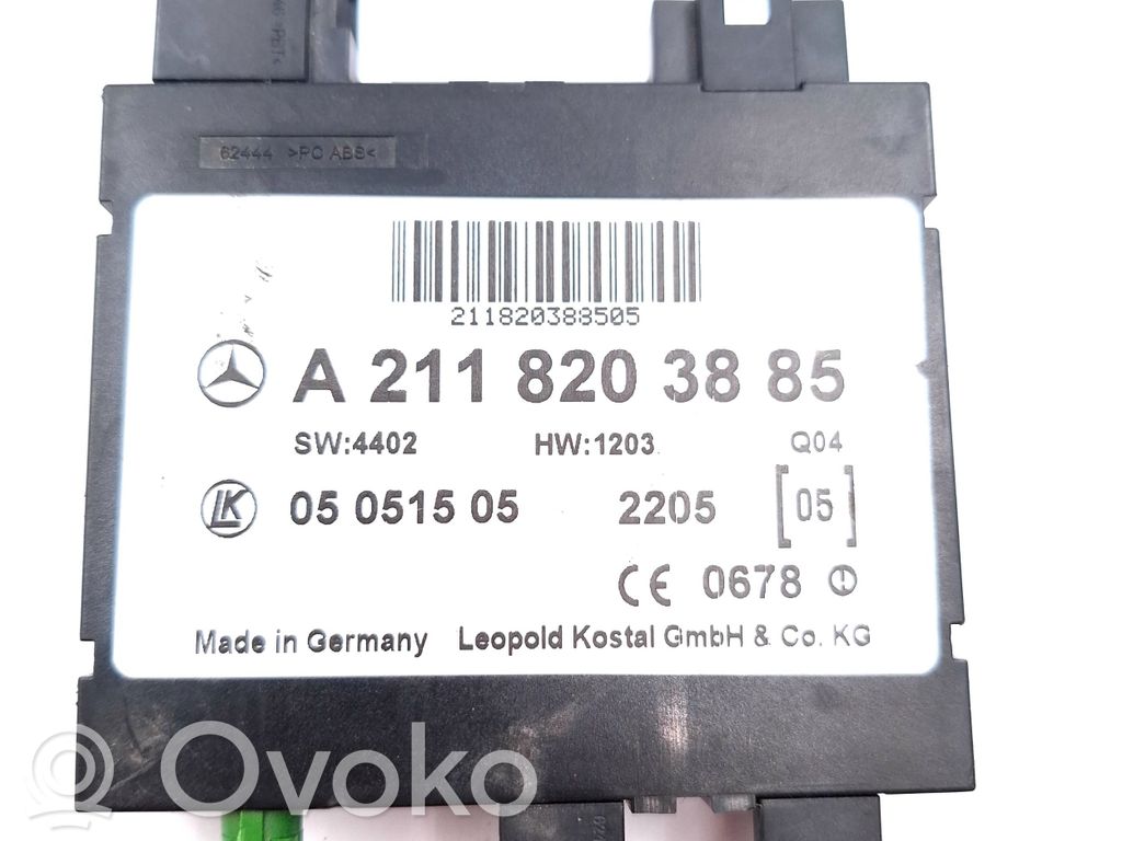 Mercedes-Benz CLS C219 Moduł / Sterownik systemu uruchamiania bezkluczykowego 