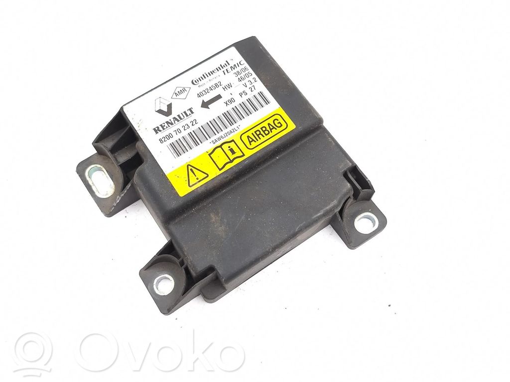 Airbag control unit/module   403245B2,8200702322,X90PS27,SAW6J20A2L1