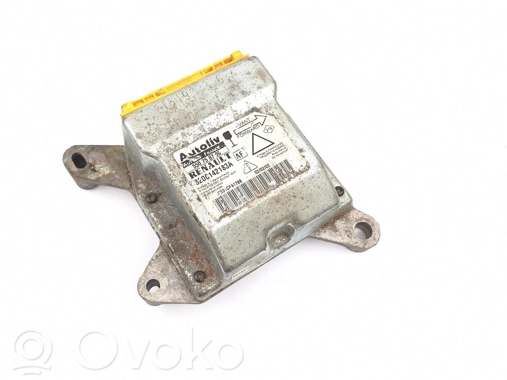 Sterownik / Moduł Airbag   550758700,8200142183A,216191036A,0031CF41788,21619087B