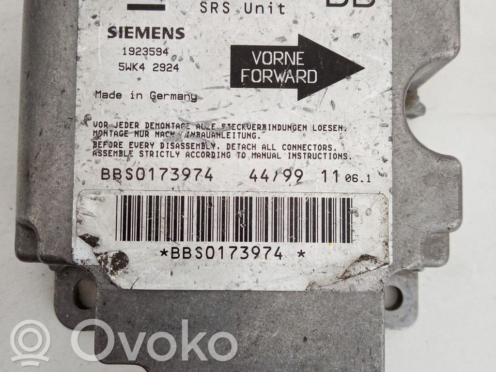 Opel Corsa B Centralina/modulo airbag 