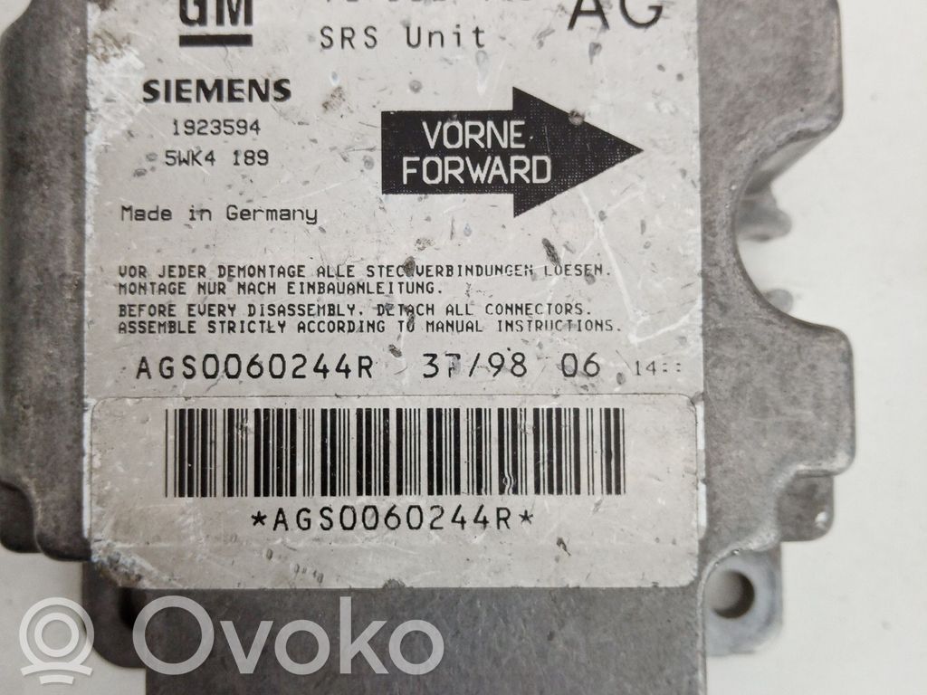 Opel Corsa B Airbag control unit/module 