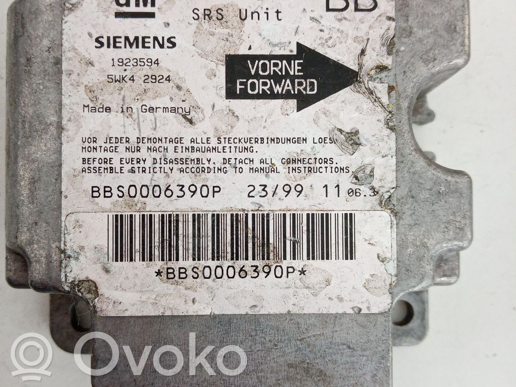 Opel Corsa B Airbag control unit/module 