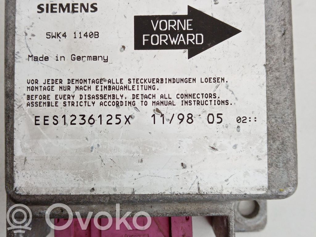 Airbag control unit/module   09114585EE,5WK41140B