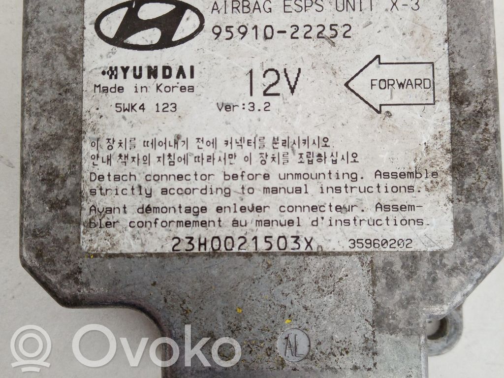 Hyundai Accent Airbag control unit/module 