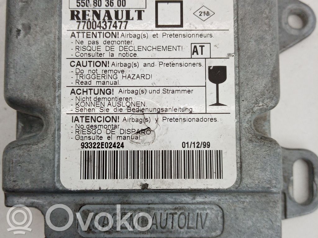 Airbag control unit/module   550803600,7700437477