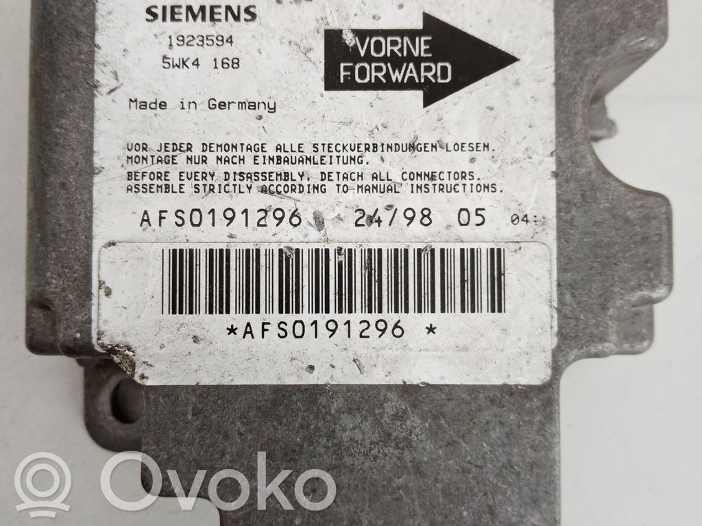 Airbag control unit/module   90520841AF,1923594,5WK4168