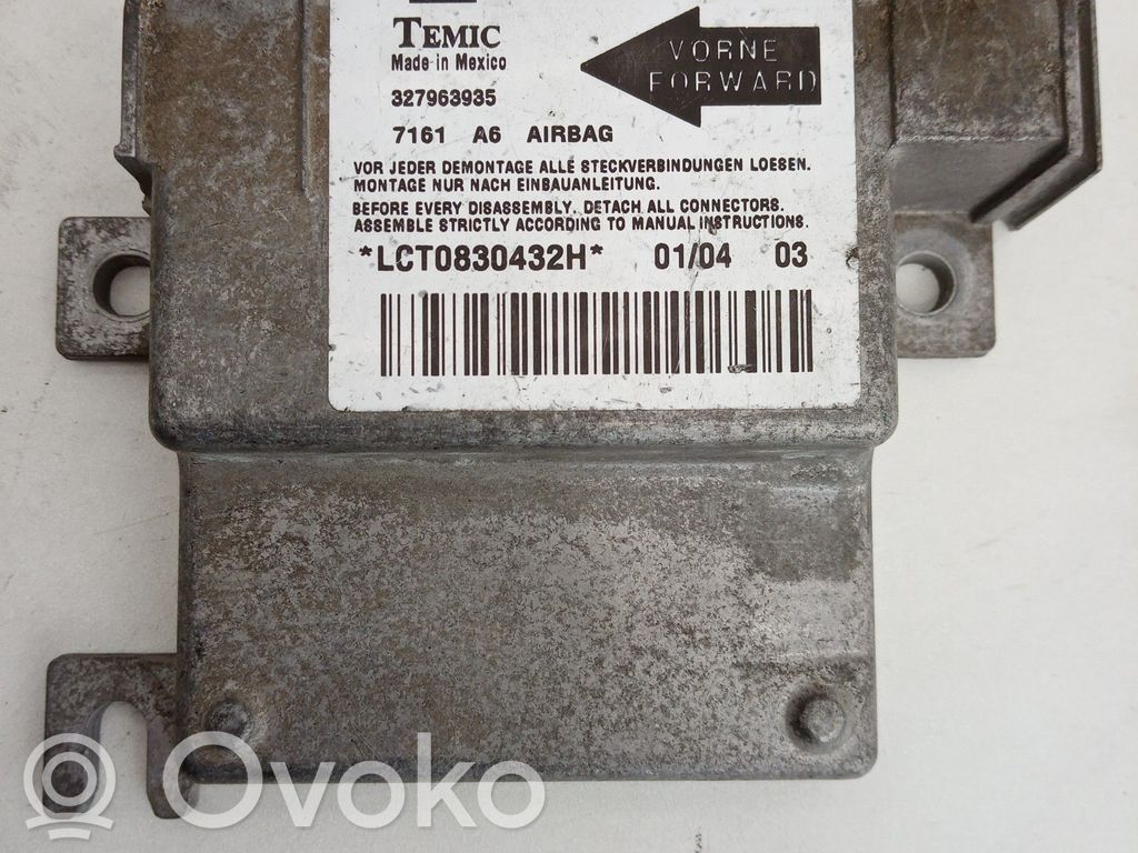 Opel Corsa C Airbag control unit/module 