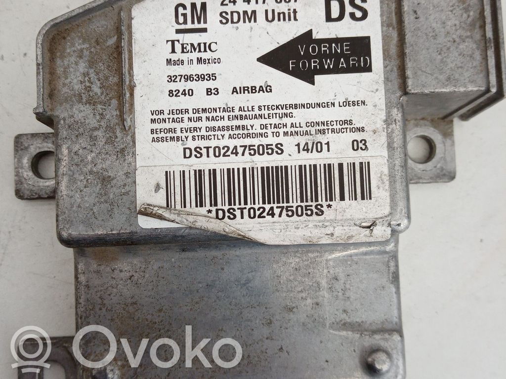 Opel Corsa C Airbag control unit/module 
