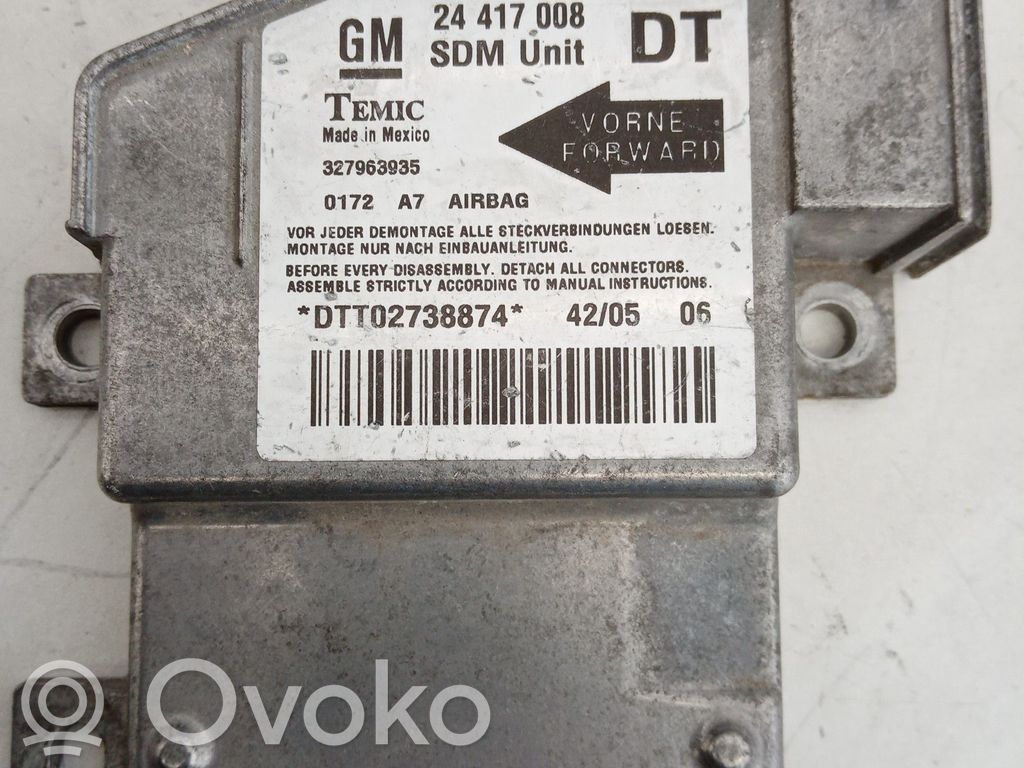Airbag control unit/module   24417008DT,0172A7,327963935