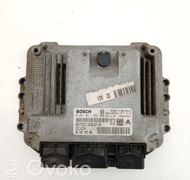 Engine control unit/module   0281011783,9656709780,EDC16C34