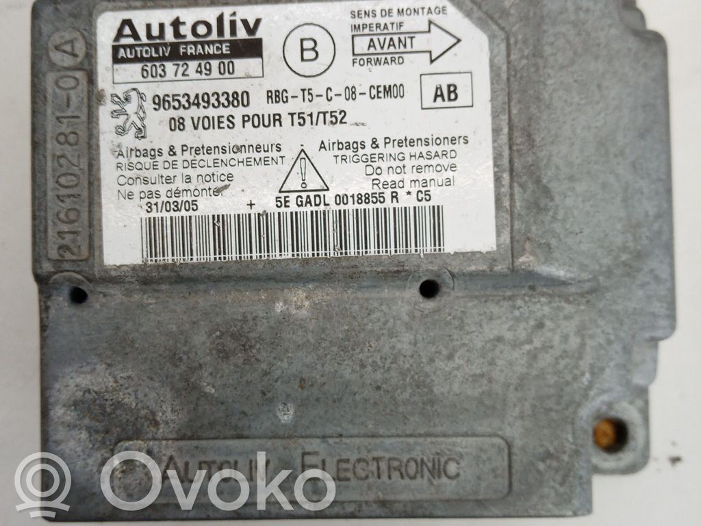 Airbag control unit/module   603724900,9653493380