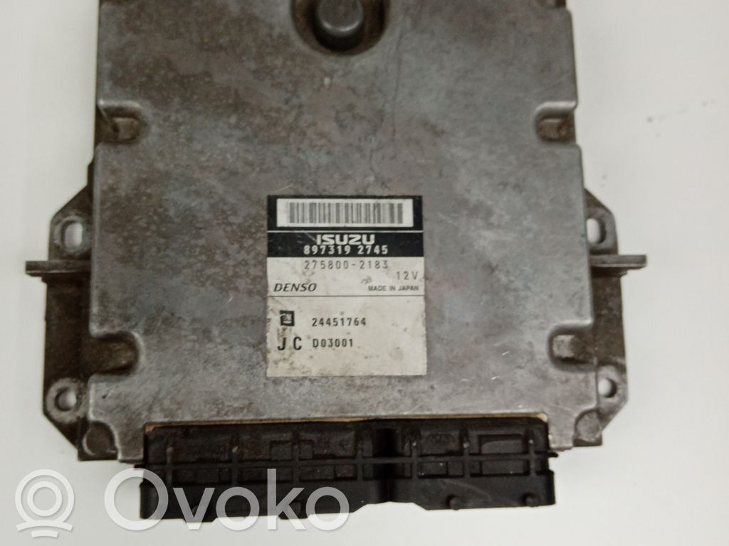 Engine control unit/module   897319,24451764D03001,2745,2758002186DENSO