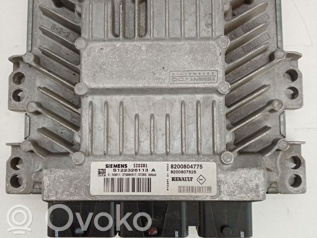 Engine control unit/module   8200804775,8200807626,S122326113ASID301,SIEMENS