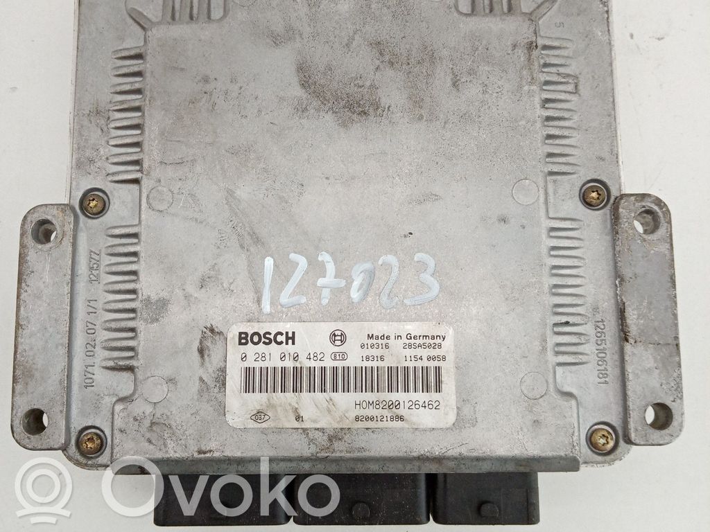 Unidad de control/módulo del motor   0281010482,8200121886,BOSCH,HOM8200126462
