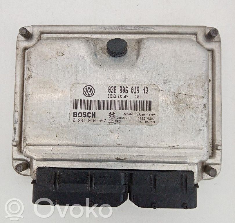 Engine control unit/module   038906019HQ,0281010957,BOSCH
