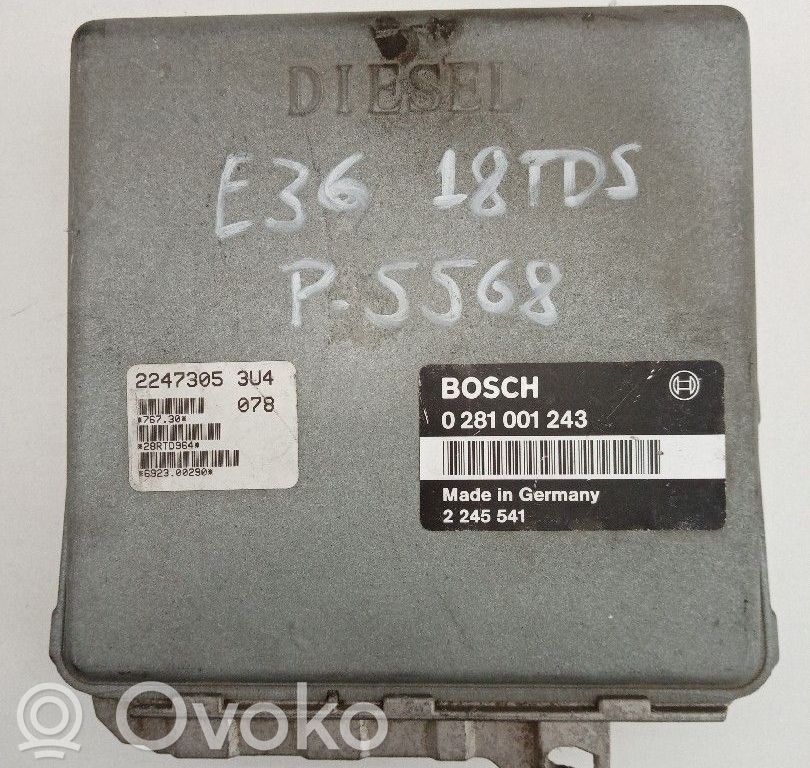 Variklio valdymo blokas   0281001243,2245541,22473053U4,BOSCH