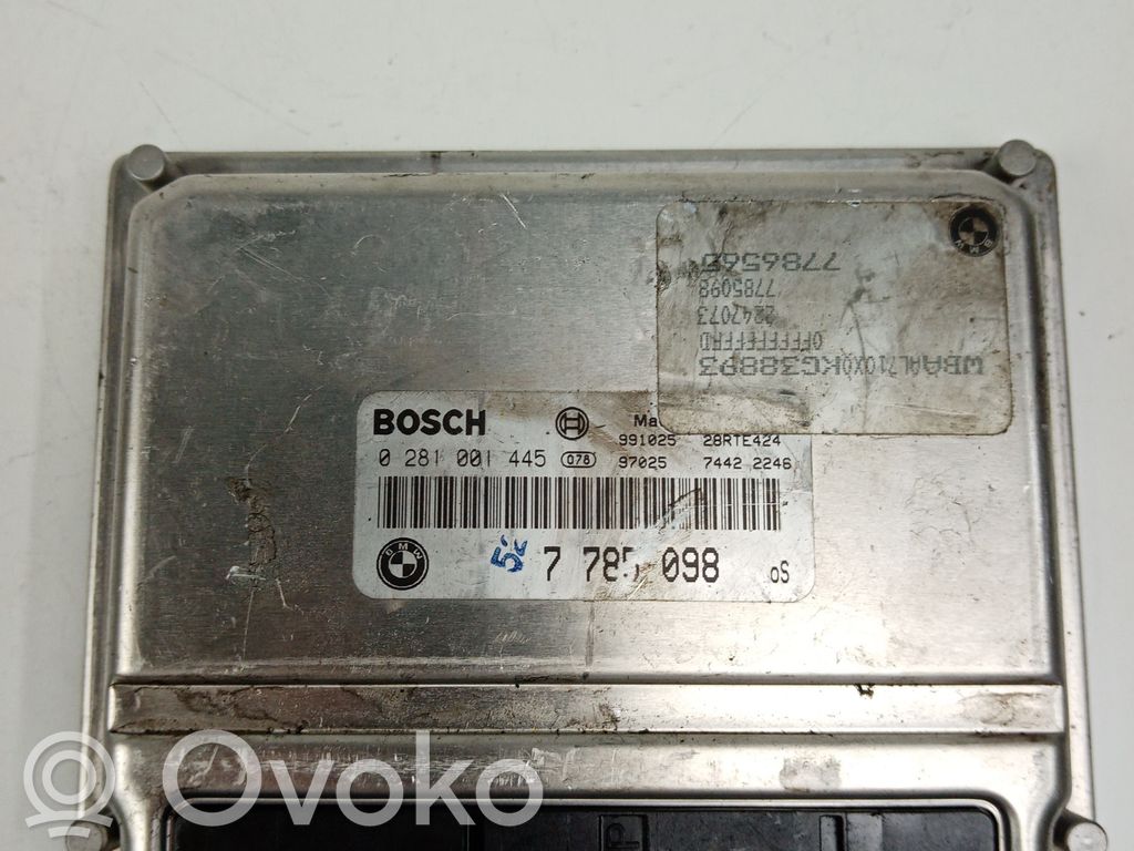 Unidad de control/módulo del motor   0281001445,7785098,BOSCH