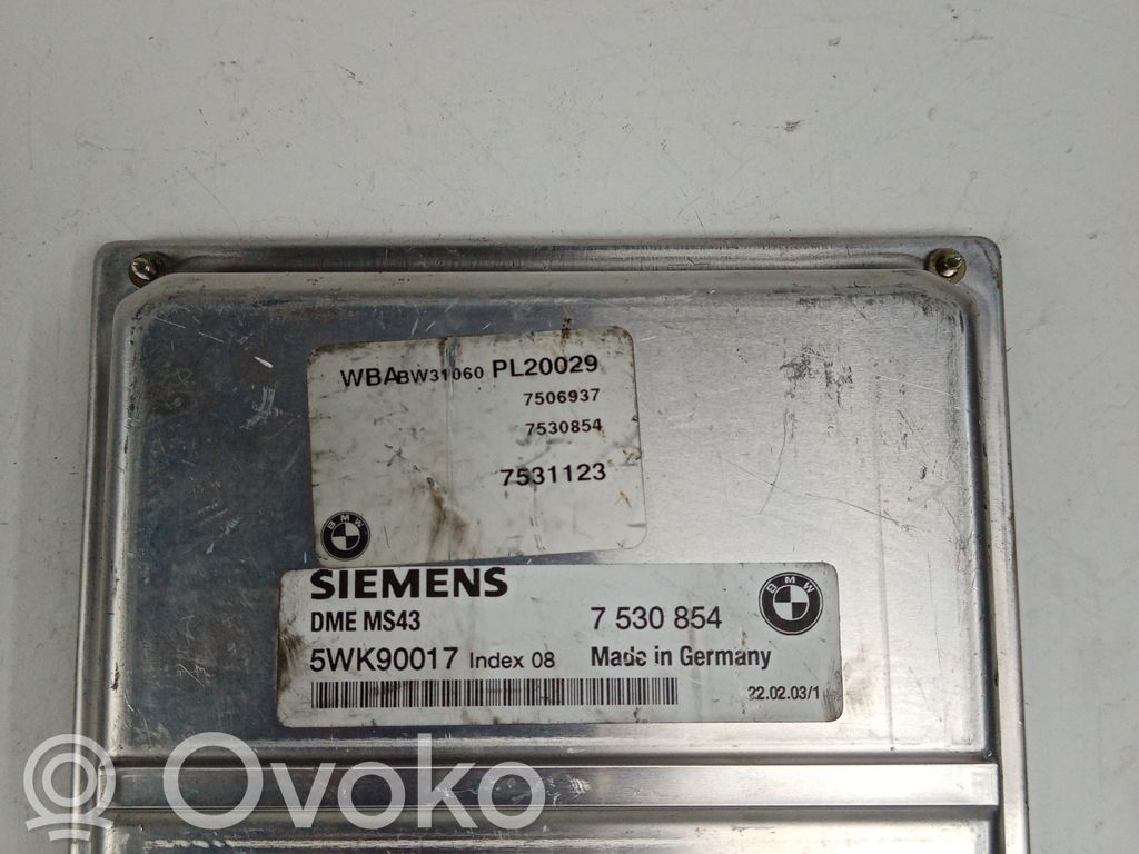 Variklio valdymo blokas   5WK90017,7530854DMEMS43,SIEMENS