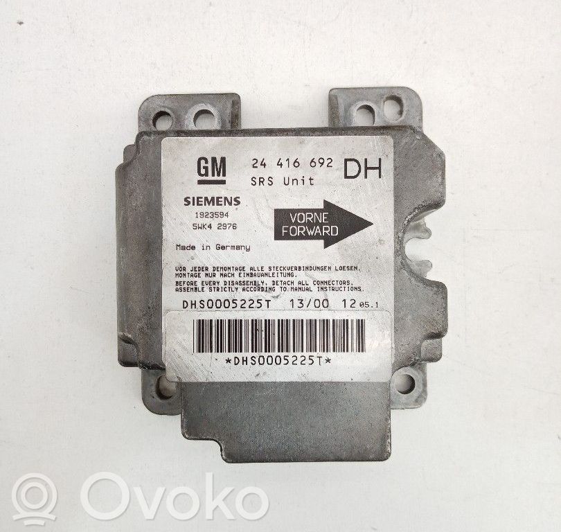 Airbag control unit/module   2416692DH,1923594,5WK42976,SIEMENS